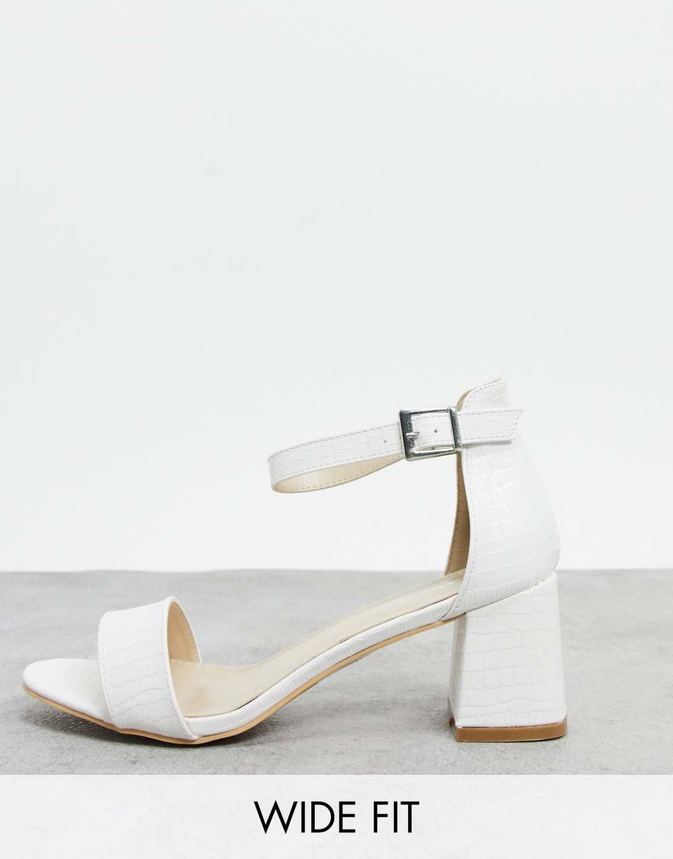 Wide fit heeled sandals