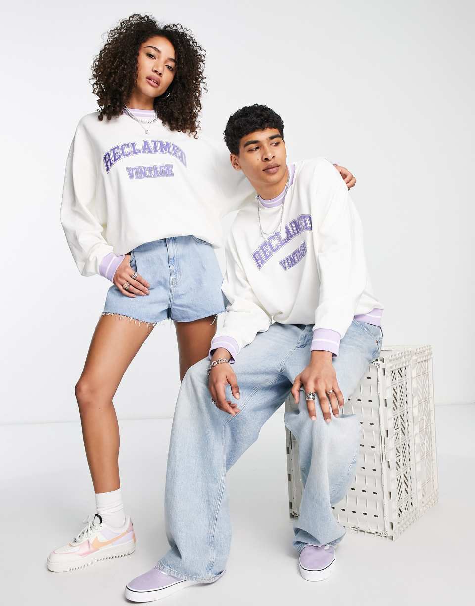 Varsity print unisex sweat