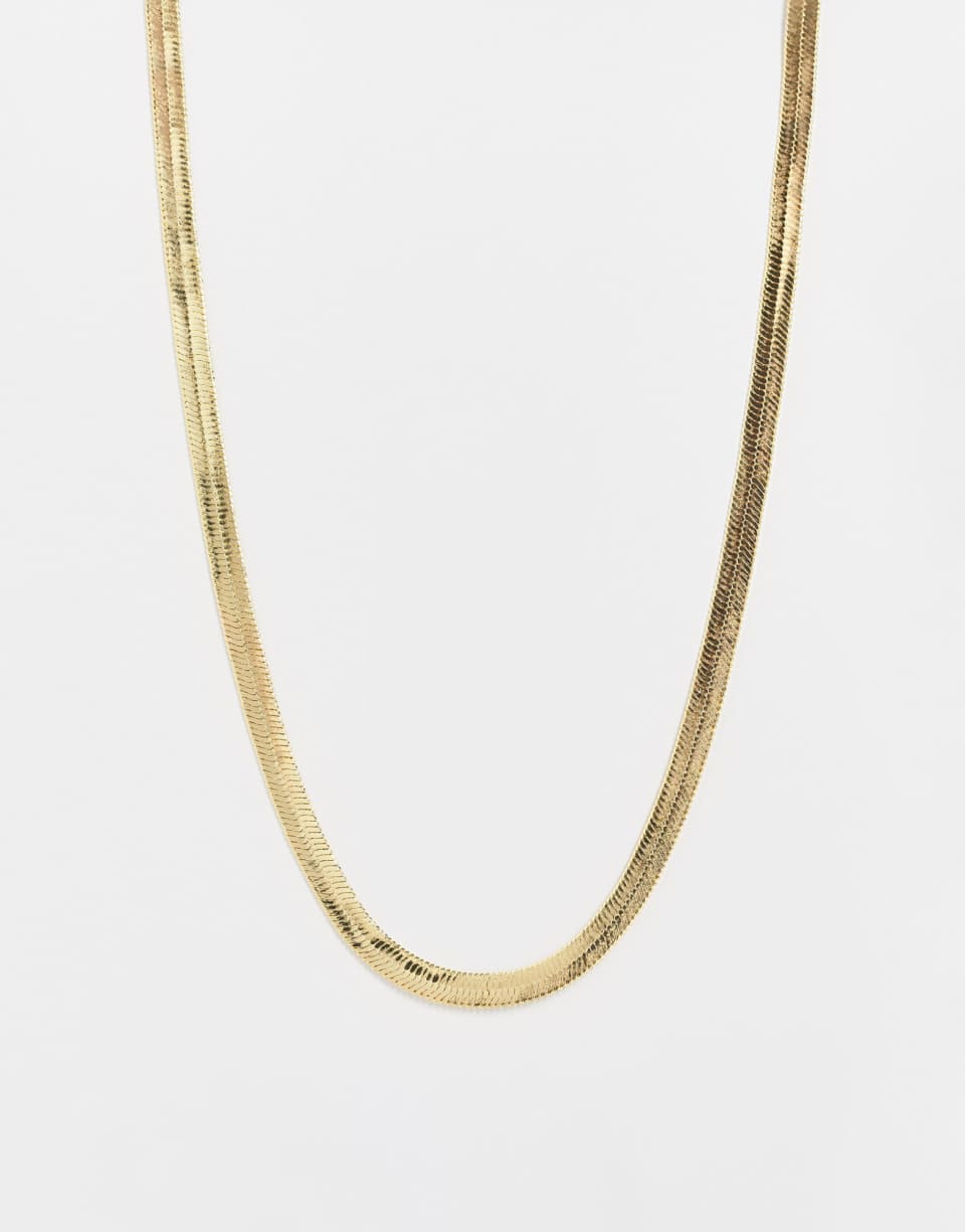 Gold snake chain necklace