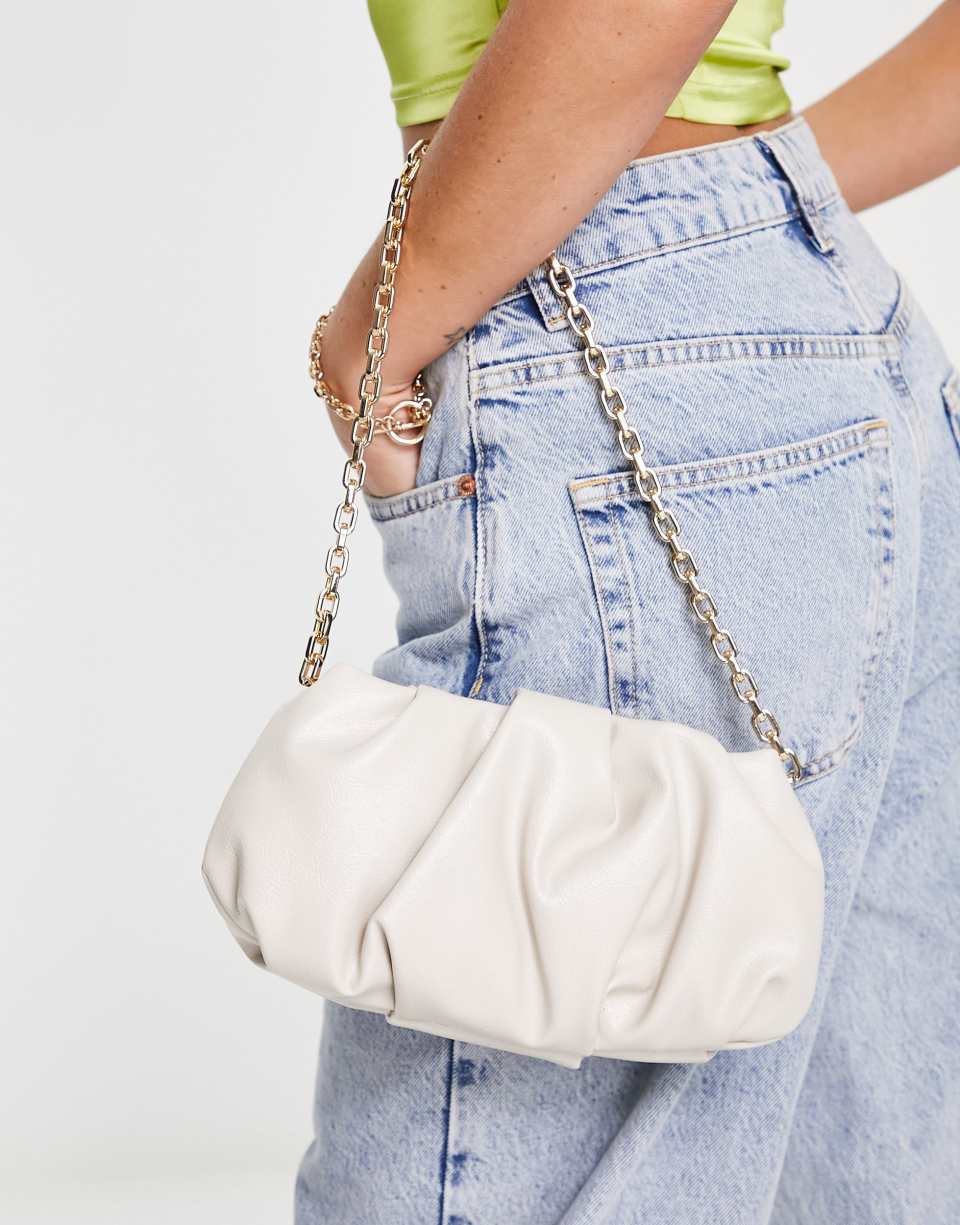Ruched shoulder bag