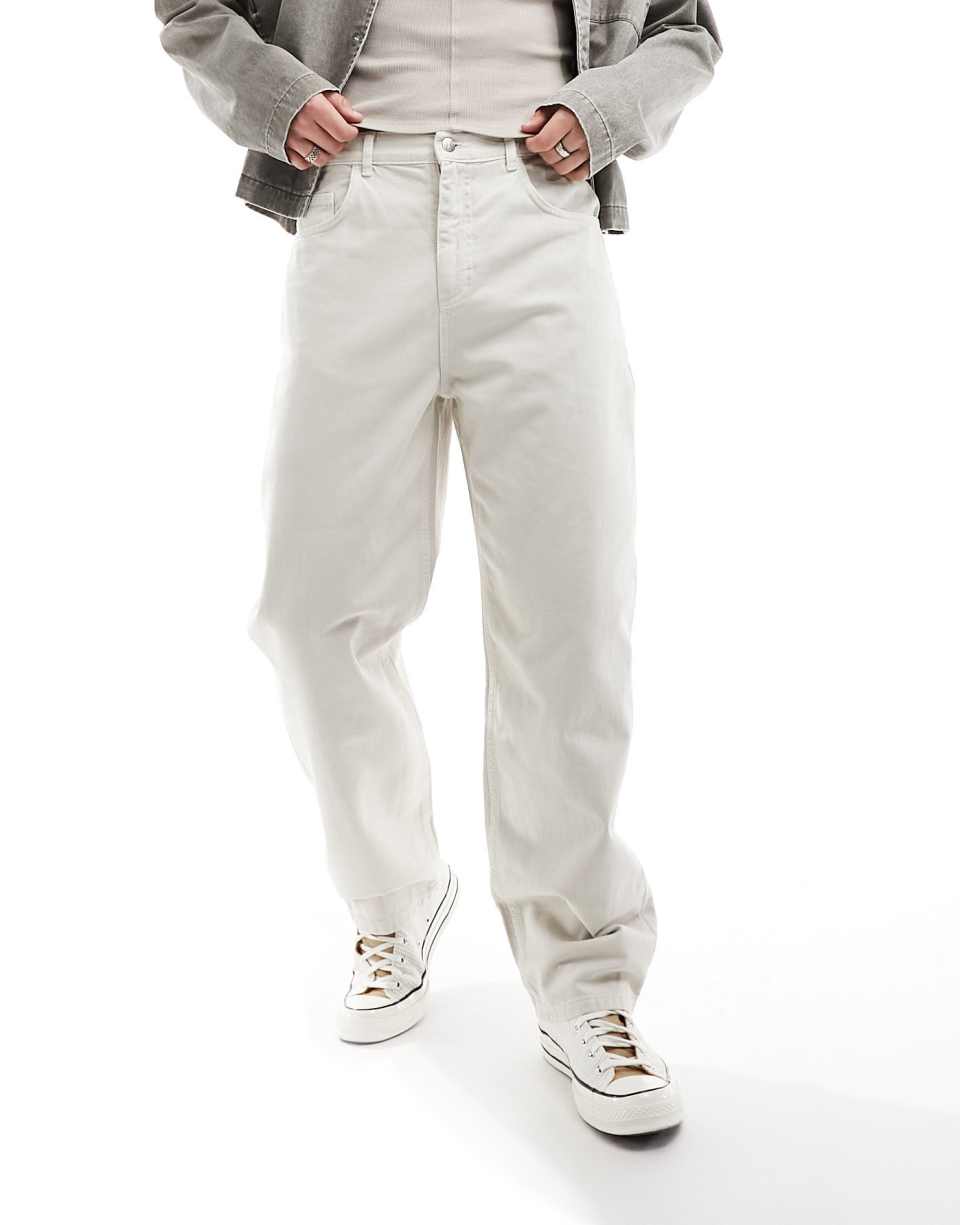 Ecru loose fit jeans