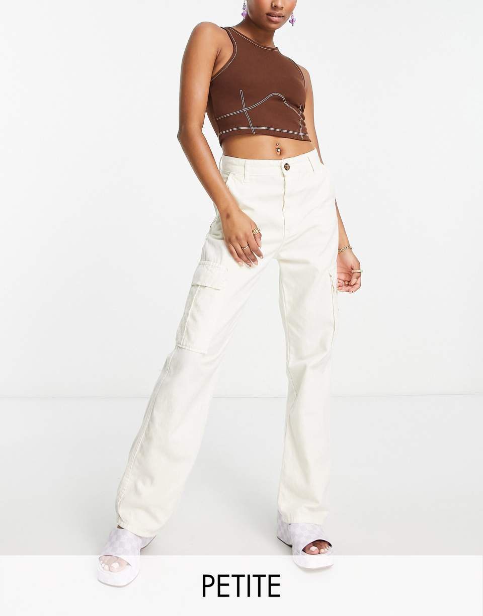 White cargo trousers