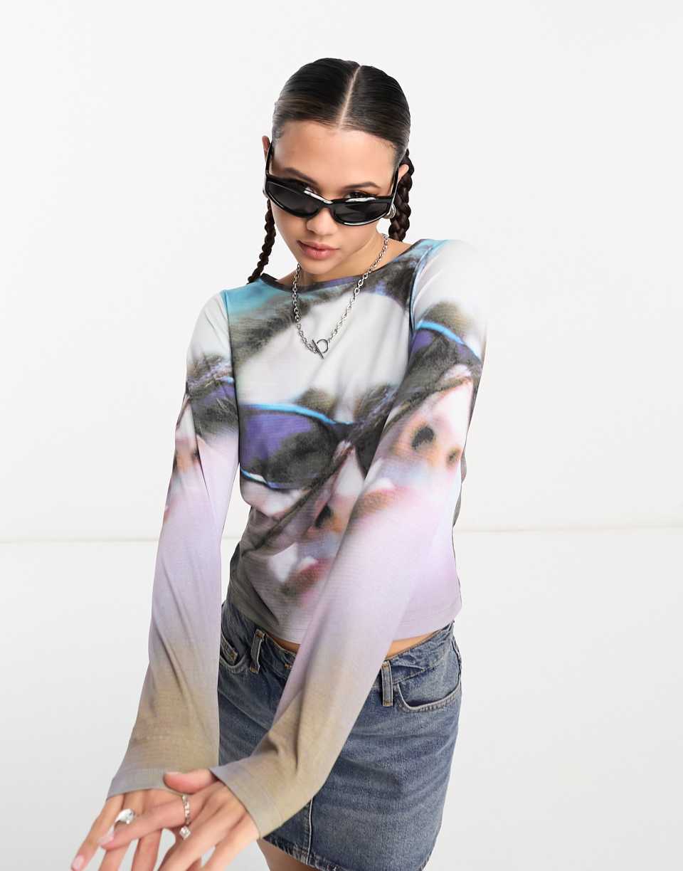 Multicolour long sleeve top