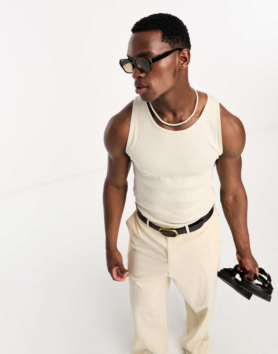 Muscle Fit Rib Vest
