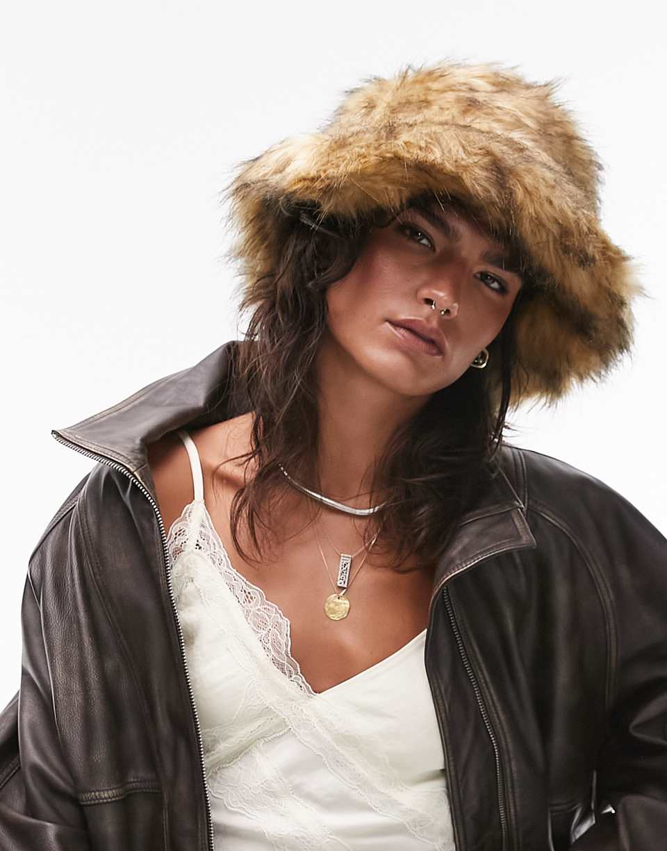 Bella Faux-Fur Bucket Hat