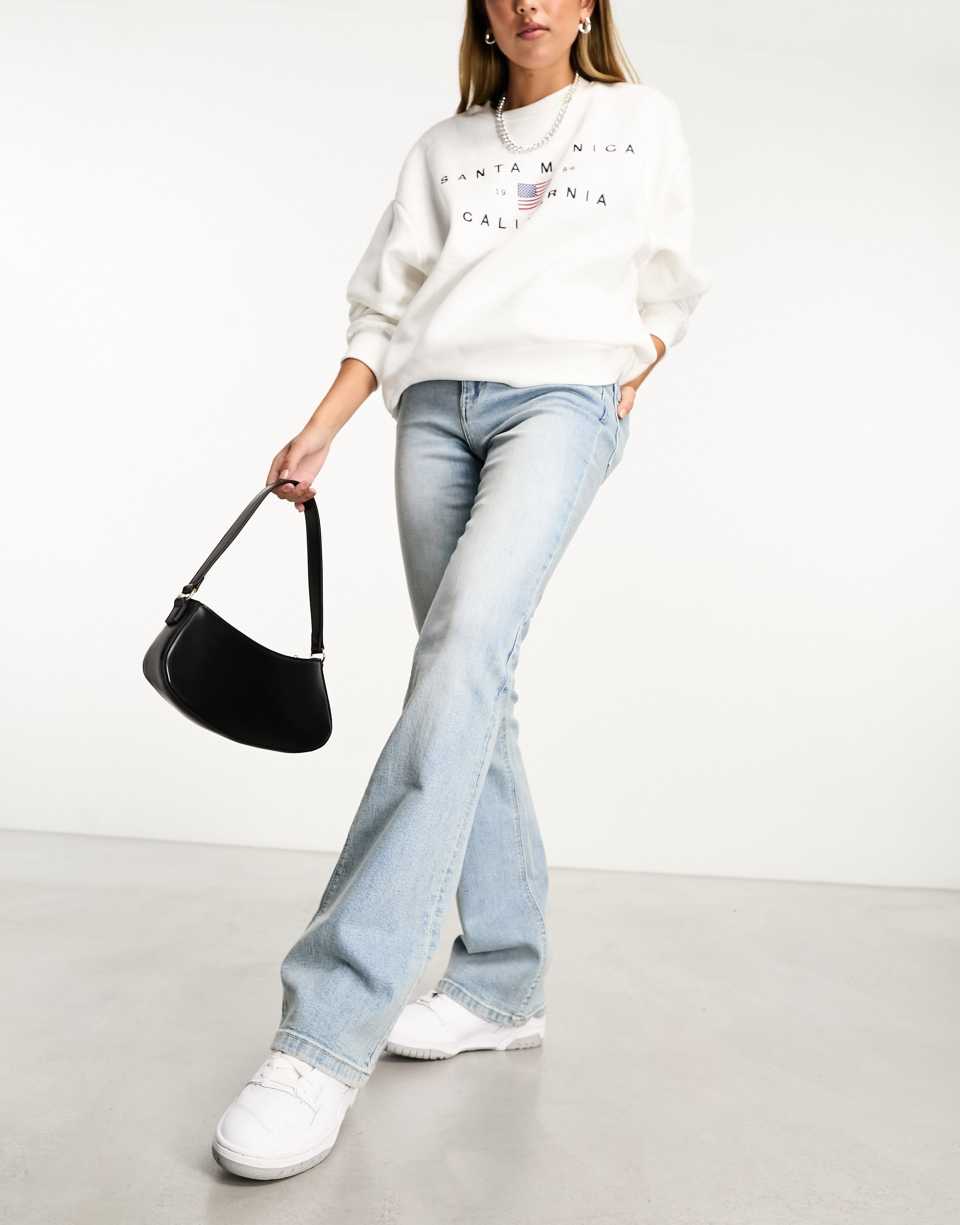 Light wash bootcut jeans
