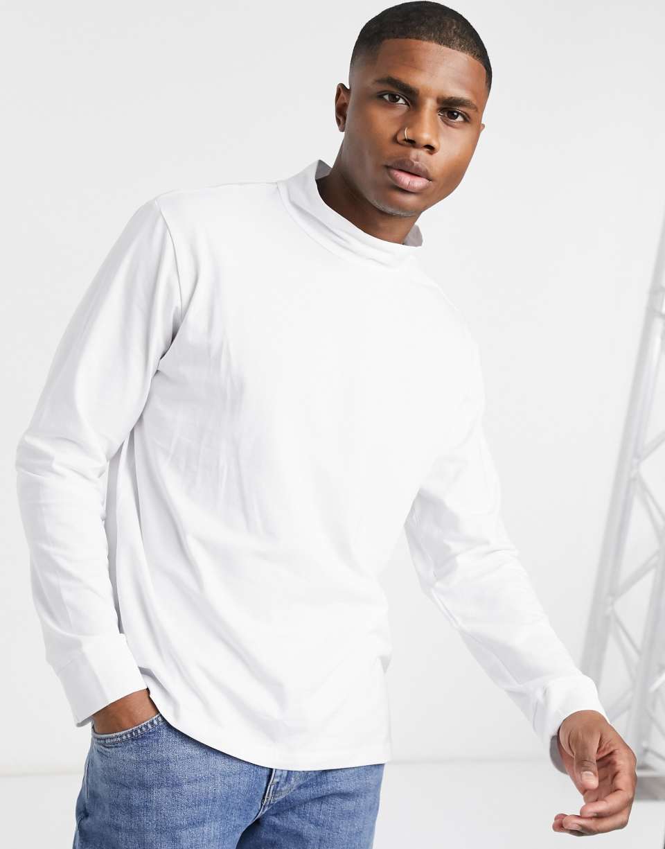 White turtleneck jumper