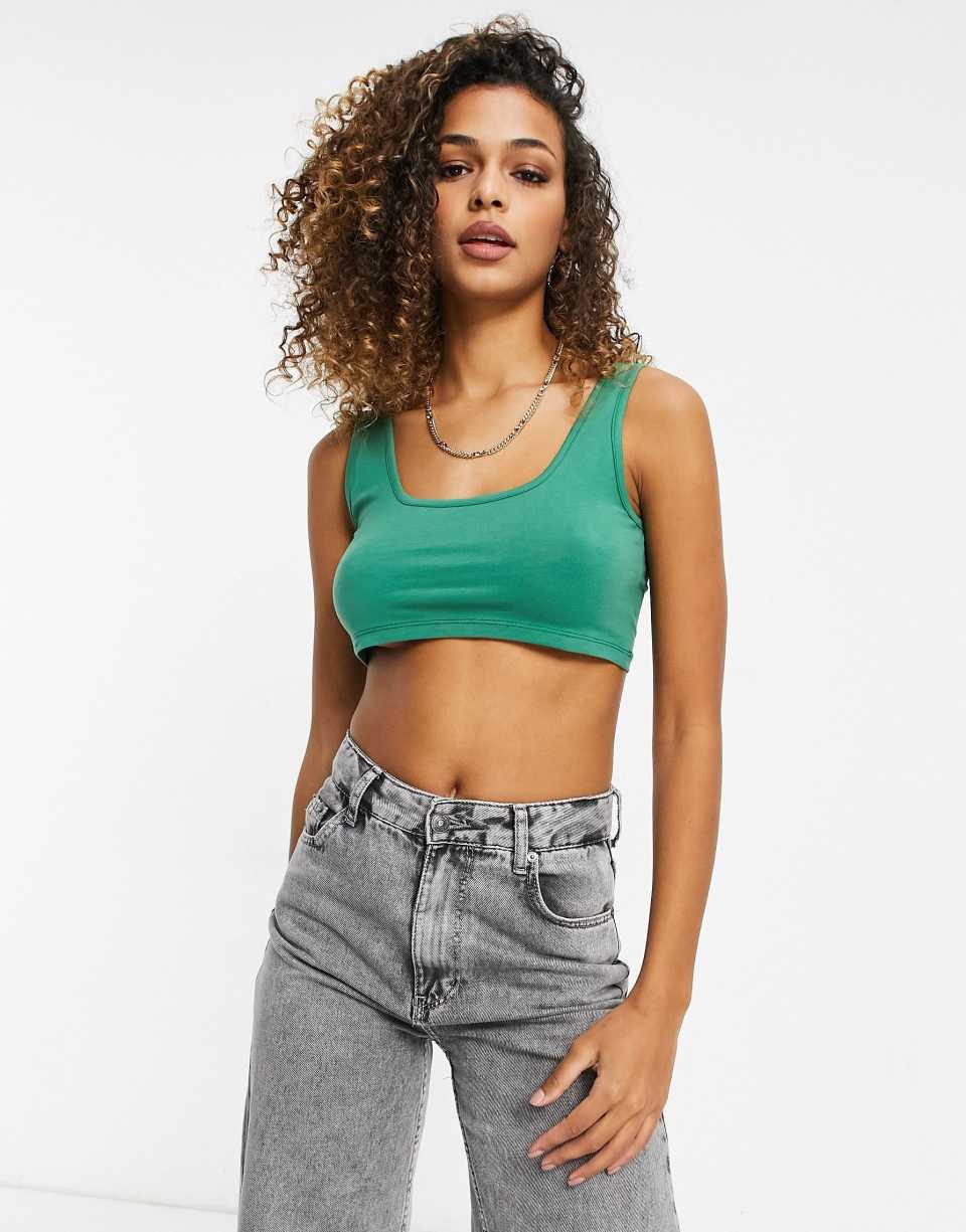 Green Lounge Crop Top