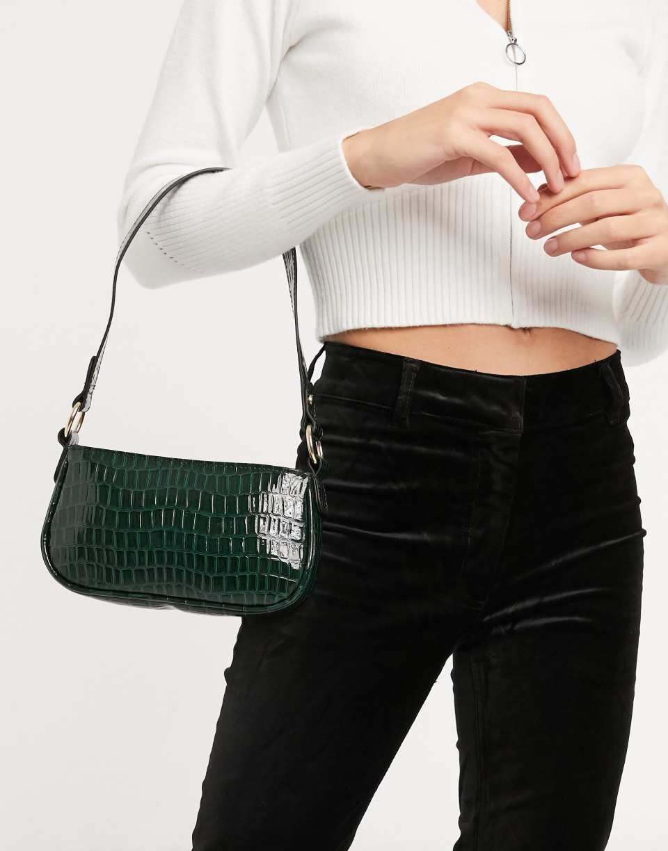 Forest green shoulder bag