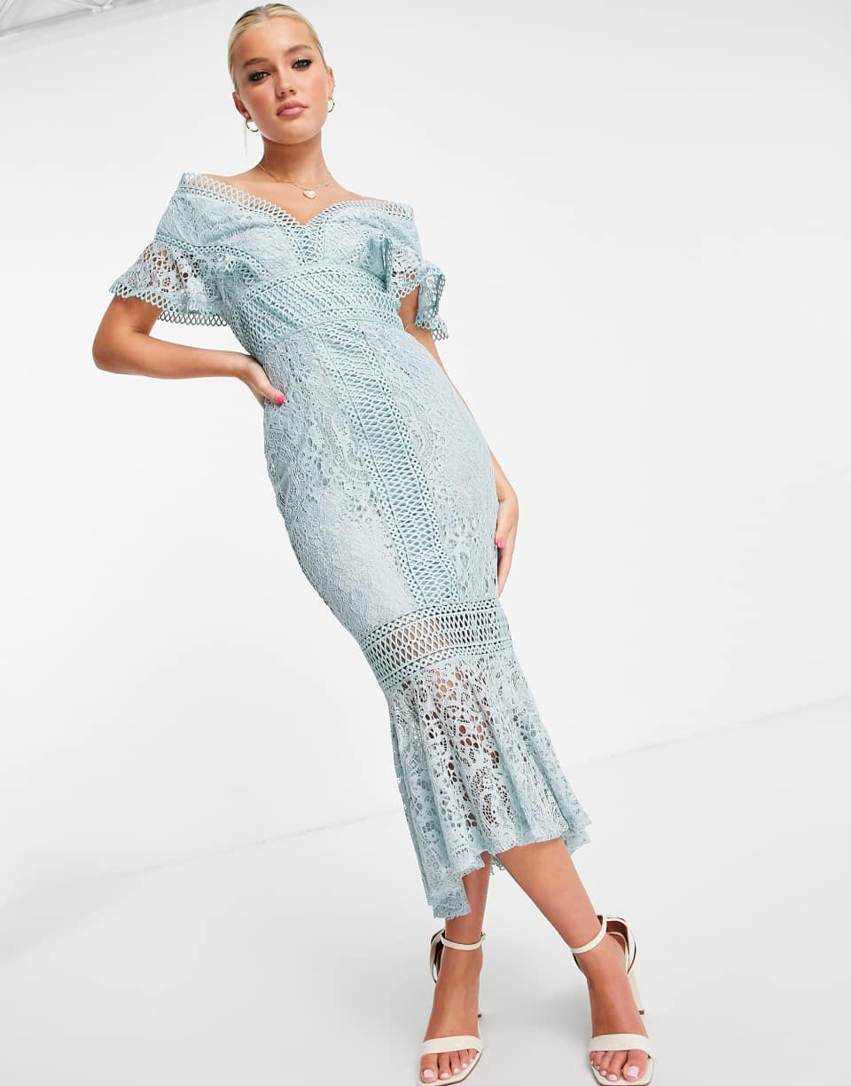 Lace off-shoulder dress