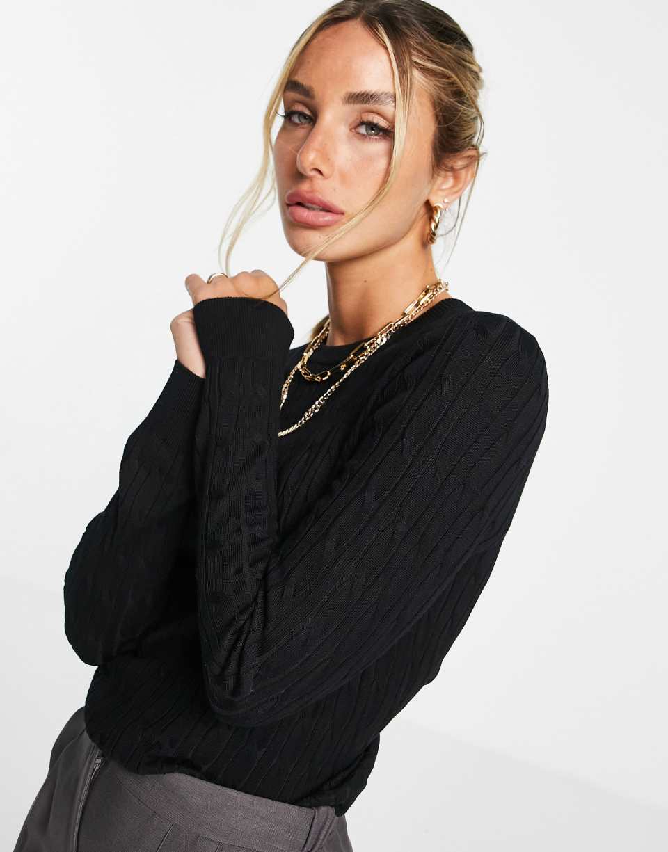 Cable knit sweater