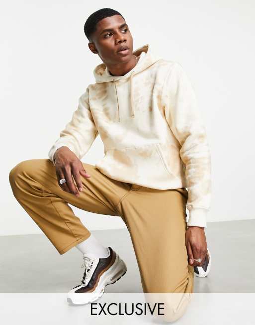 In esclusiva per ASOS - Berghaus - Heritage - Felpa con cappuccio beige tie-dye con logo piccolo