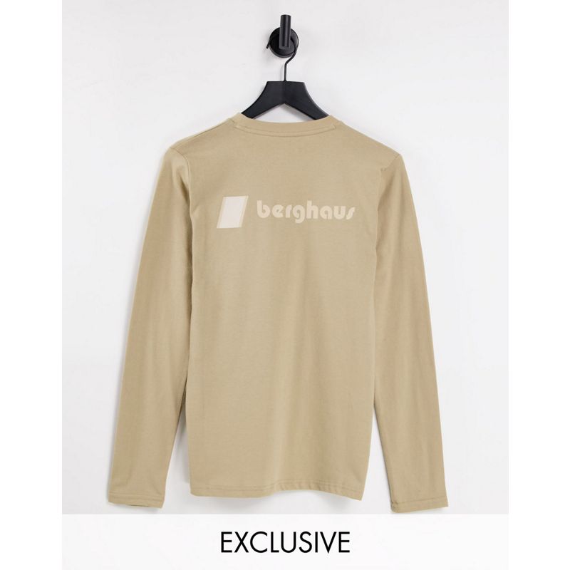 Donna QUgXN In esclusiva per - Berghaus - Heritage - Maglietta a maniche lunghe beige con logo sul davanti e sul retro