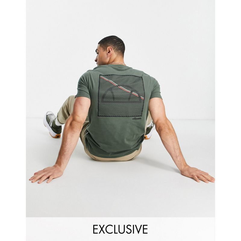 Activewear Uomo In esclusiva per - ellesse - T-shirt con stampa sul retro kaki
