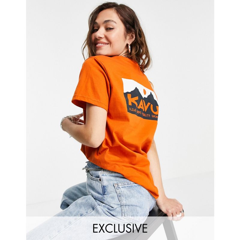 g92uQ T-shirt e Canotte In esclusiva per - Kavu - Klear Above - T-shirt arancione con stampa sul retro