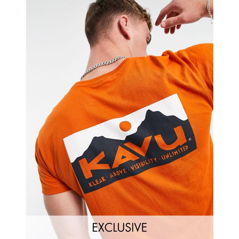 Uomo T-shirt e Canotte In esclusiva per - Kavu - Klear Above - T-shirt arancione con stampa sul retro