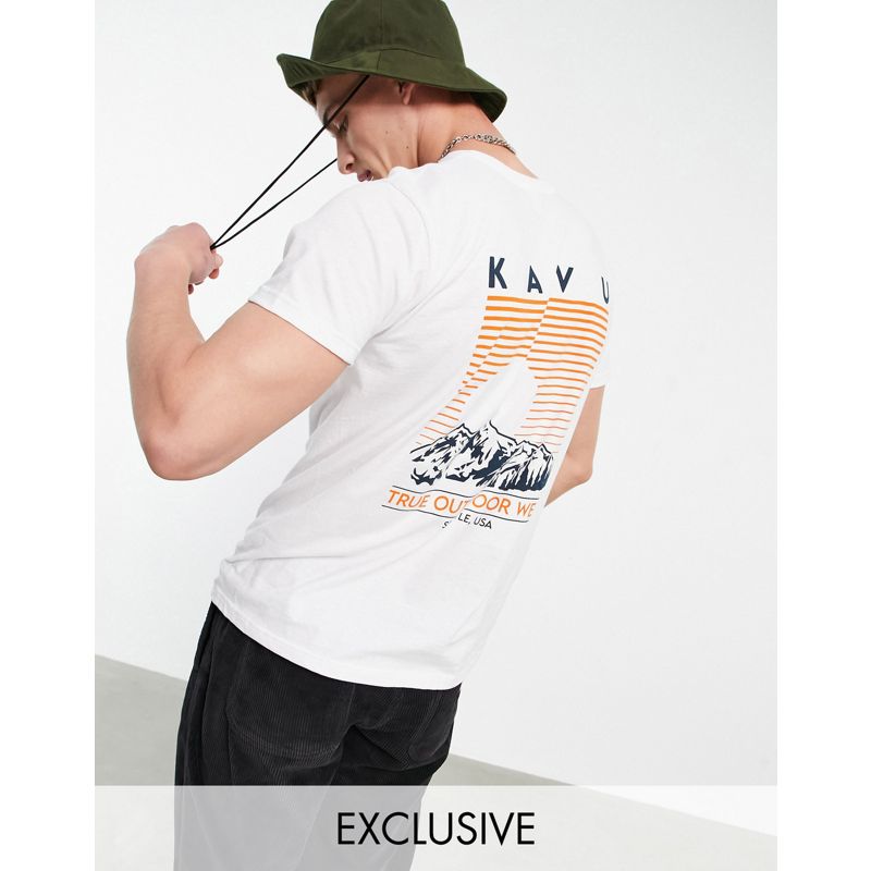 T-shirt e Canotte Uomo In esclusiva per - Kavu - Landscape - T-shirt bianca con stampa sul retro