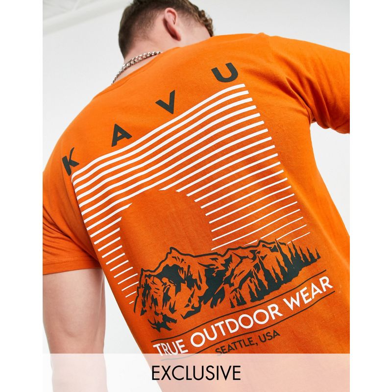 Uomo T-shirt e Canotte In esclusiva per - Kavu - Landscape - T-shirt con stampa sul retro arancione