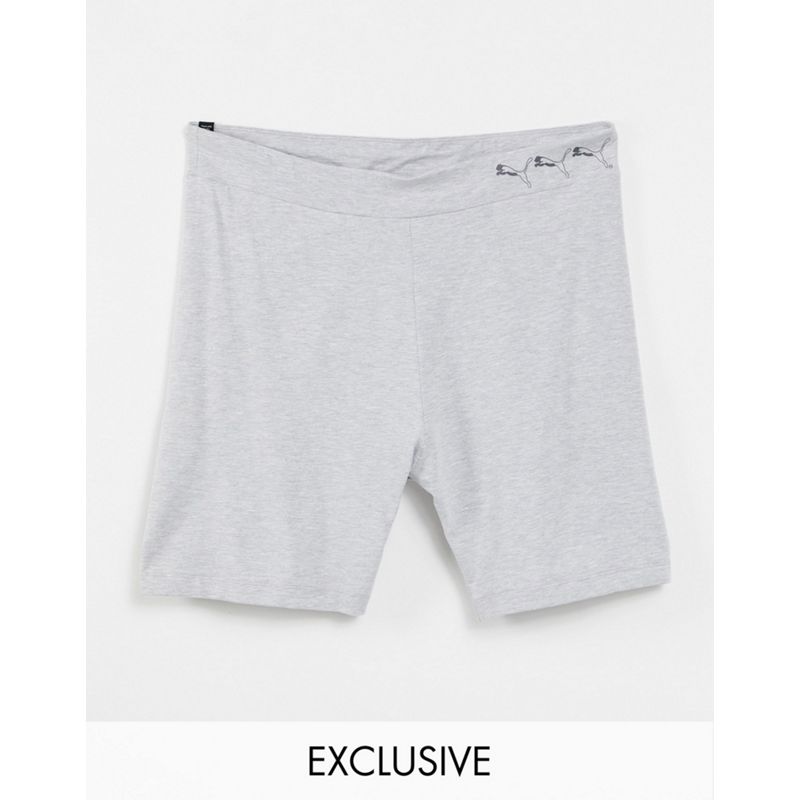Pantaloncini leggings Pantaloncini In esclusiva per - PUMA Plus - Pantaloncini leggings grigi con logo multiplo