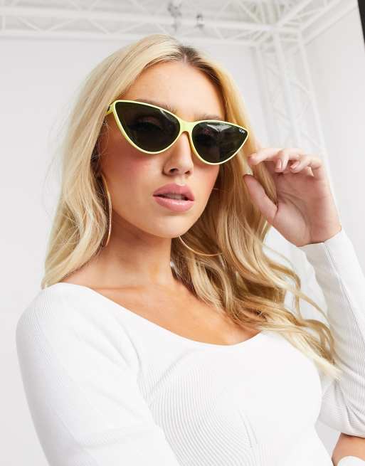 In esclusiva per ASOS - Quay - Flex - Occhiali da sole a occhi di gatto gialli, 3 di 4