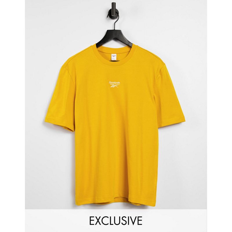 Top i2efu In esclusiva per - Reebok - T-shirt boyfriend gialla con logo