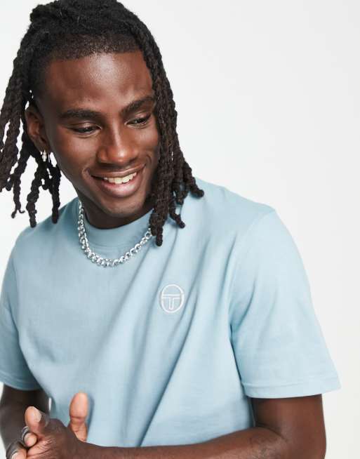 In esclusiva per ASOS - Sergio Tacchini - T-shirt blu con stampa sul retro, 2 di 4