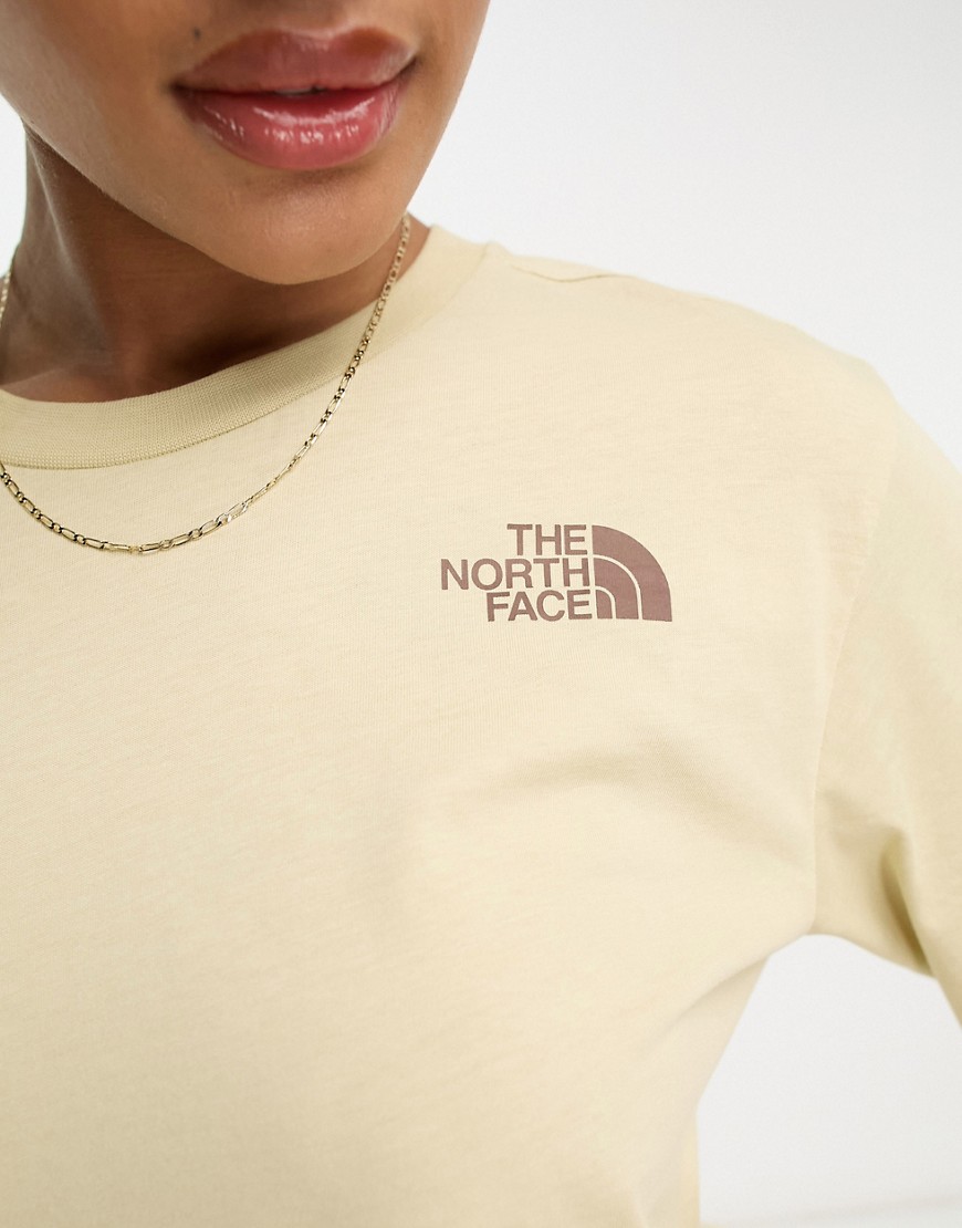 The North Face - Doodles Box - T-shirt color pietra con stampa sul retro-Neutro - The North Face T-shirt donna  - immagine1
