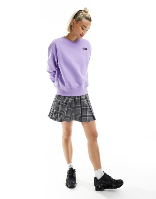 In esclusiva per ASOS - The North Face - Essential - Felpa oversize in pile viola, 4 di 4