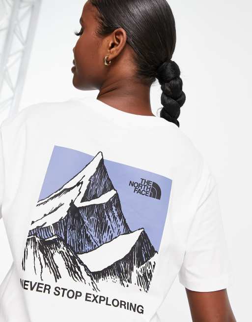 In esclusiva per ASOS - The North Face - Sketch Box - T-shirt corta crema con stampa sul retro