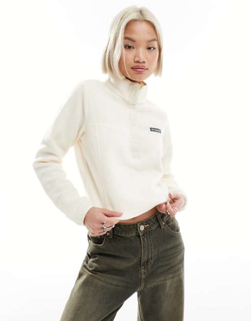 In esclusiva su ASOS - Columbia - Benton Springs - Pile corto color crema con zip corta