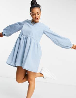 In The Style balloon sleeve smock dress 