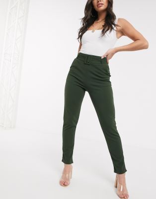 khaki cigarette pants