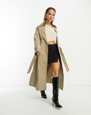 In The Style belted trench coat in beige - ASOS Price Checker