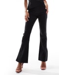 [In The Style] In The Style bengaline side split flared leg pants in black (part of a set) 6 BLACK