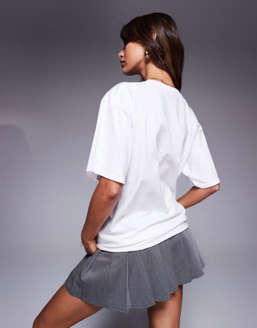 In The Style – Biały T-shirt oversize z napisem „Feeling Bratty”, 4 z 4