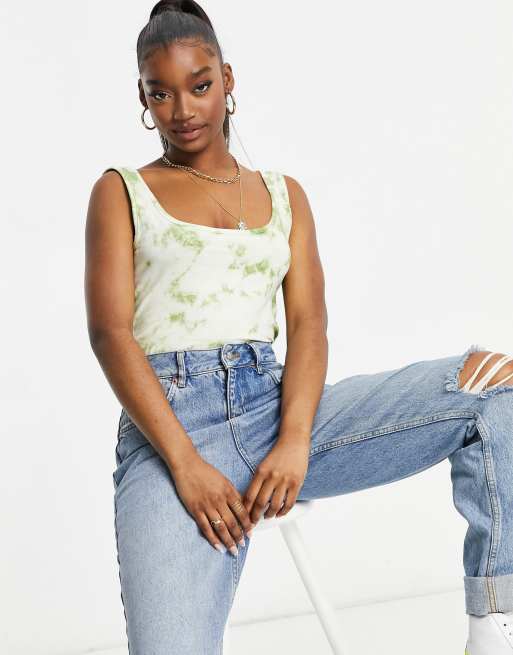 In The Style - Body à effet tie-dye - Sauge, 4 de 4