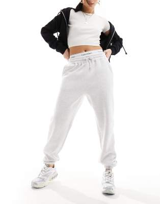 In The Style cuffed leg jogger with drawstring in grey marl - ASOS Price Checker