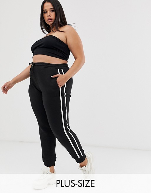 In The Style Curve Fleece Back Jogger