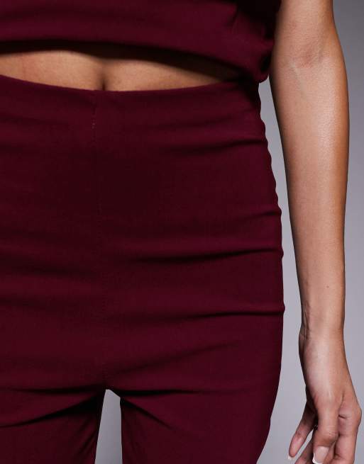 In The Style – Czerwone spodnie z rozszerzanymi nogawkami z bengaliny, 4 z 5