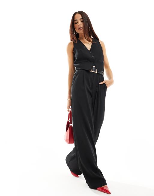 In The Style - Elegante broek in zwart, deel van co-ord set