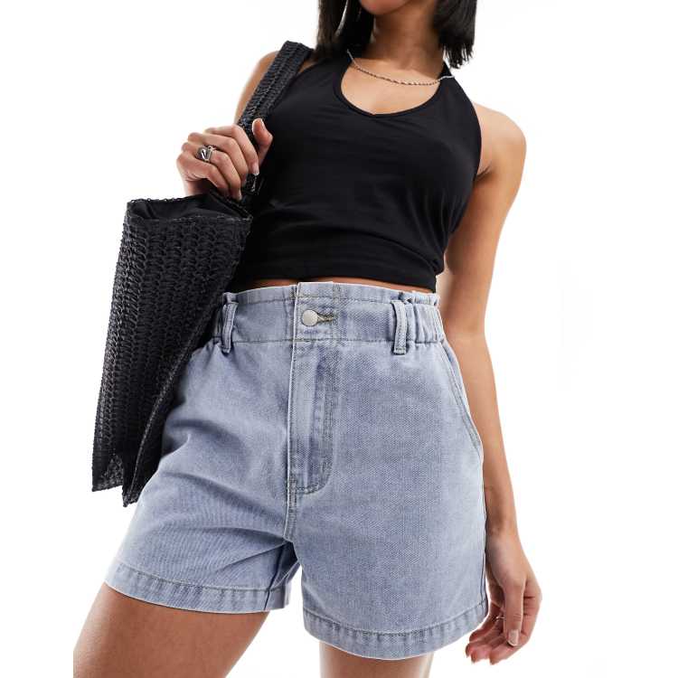 Denim Acid Washed Paperbag shorts – Be Beautiful Boutique LaVernia