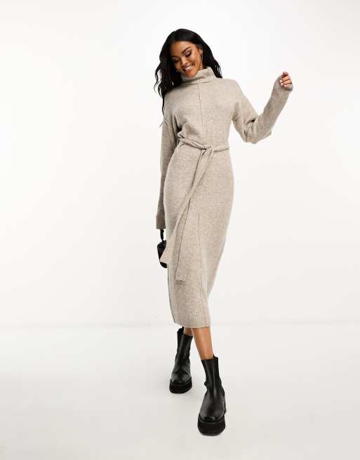 Midi roll neck store dress