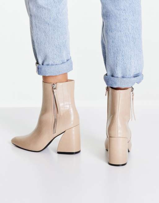 Stone colour ankle boots sale