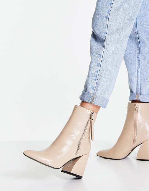 Wet look sales ankle boots