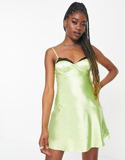 Light green 2025 satin dress