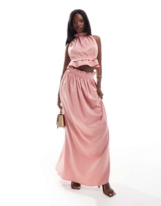 Satin frill top online