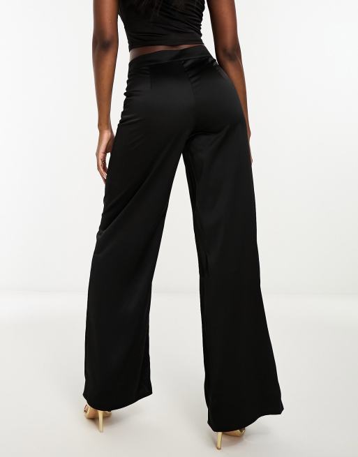 Wide Leg Satin Trouser