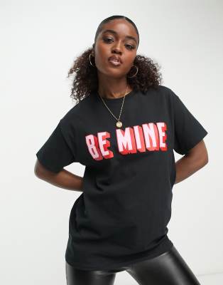 In The Style Exclusive – T-Shirt in Schwarz mit Motivprint