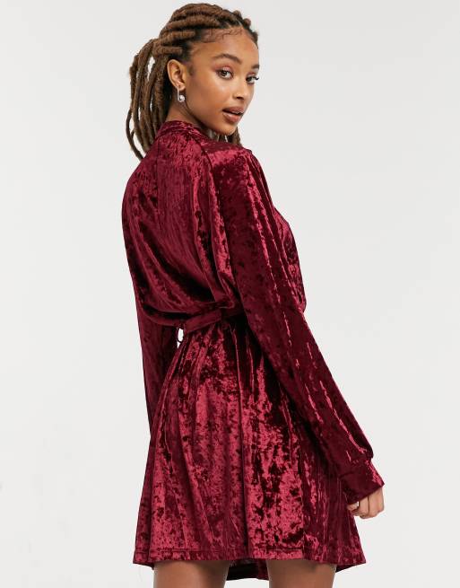 open lace back dress Monica Red Velvet Blazer Dress main image 1