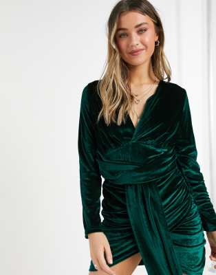 Emerald Green Velvet Dress